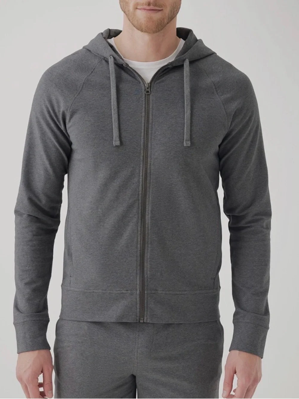 Pact Hoodie Full Zip Mens M Charcoal Gray Organic Cozy Soft